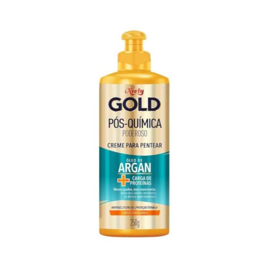 Bodegamix. Creme para pentear niely gold óleo de argan pós química 280g